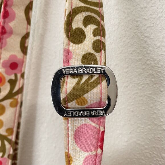 Vera Bradley Lizzy Crossbody Bag Purse Retired Folkloric Pattern Pink Cream - Picture 9 of 10